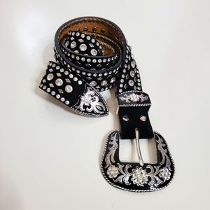 Nocona Belt Co. Rhinestone Studded Western Belt